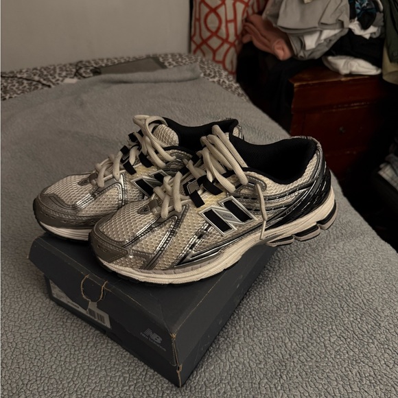 New Balance 1906R Metallic Silver and Black Sneakers